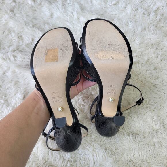 Alevi Milano Caterina Leather Stilletto Pumps Heels 38.5/8.5 - Picture 9 of 13